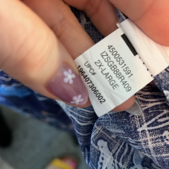 Izod Saltwater Men’s Casual Button Down NWT Size XXL Short Sleeves Vacation - Picture 10 of 11